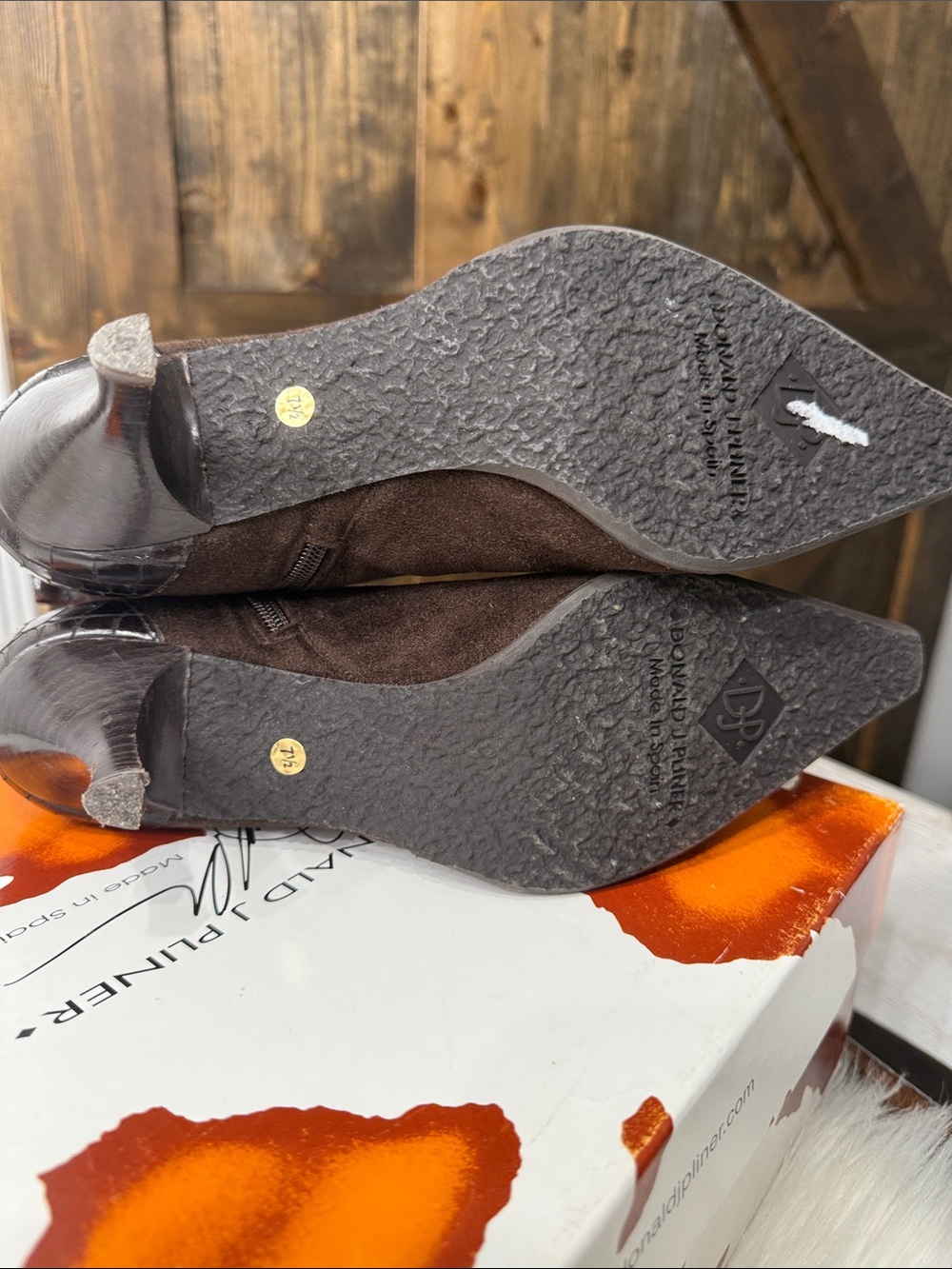 DONALD J PLINER Lola Ankle Suede Booties - Picture 9 of 12